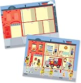 Melissa & Doug Reusable Sticker Book My Town Plane Activities Toddlers view 3