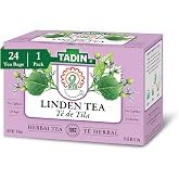 Tadin Linden Tea, Herbal Tea, Caffeine Free, 24 Tea Bags Per Box, Pack of 1