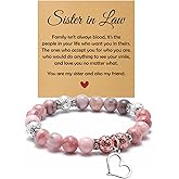 Mwphuy Sister in Law Gifts for Women Beaded Bracelet Birthday Gift for Sister in Law Bracelet Christmas Mothers Day Wedding Gifts for Bonus Sisters Engagement Bridal Shower Christmas Wedding Gift