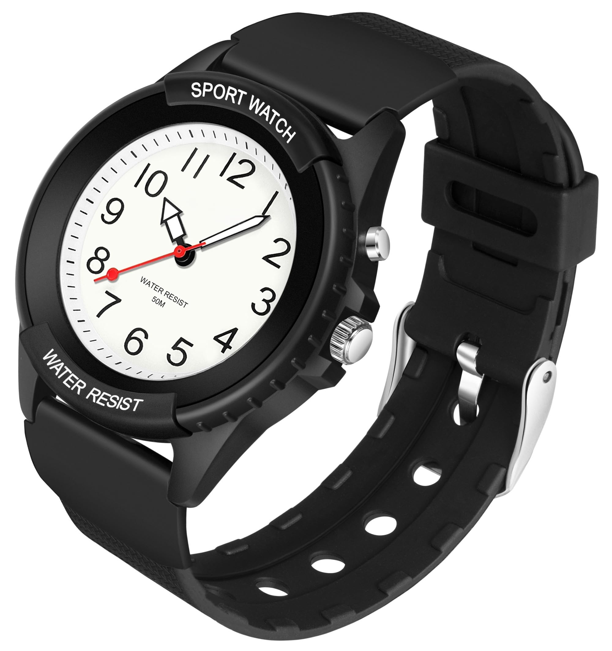 findtime Women's Analogue Quartz Watch Waterproof Arabic Numerals Easy Read Minimalist Nurse Watches for Ladies Girls Luminous Casual Design Colorful TPU Strap Womens