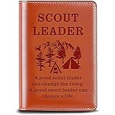 WHLBHG Scout Leader Gift Scout Leader Leather Notebook Scout Court of Honor Gift Inspiration Gift Scout Ceremony Writing Journal (SCOUT LEADER)