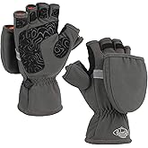 Palmyth Ice Fishing Gloves Convertible Mittens Flip Fingerless Mitt with Thinsulate 3M Warm for Cold Weather and Winter Men Women Photography Running Camera