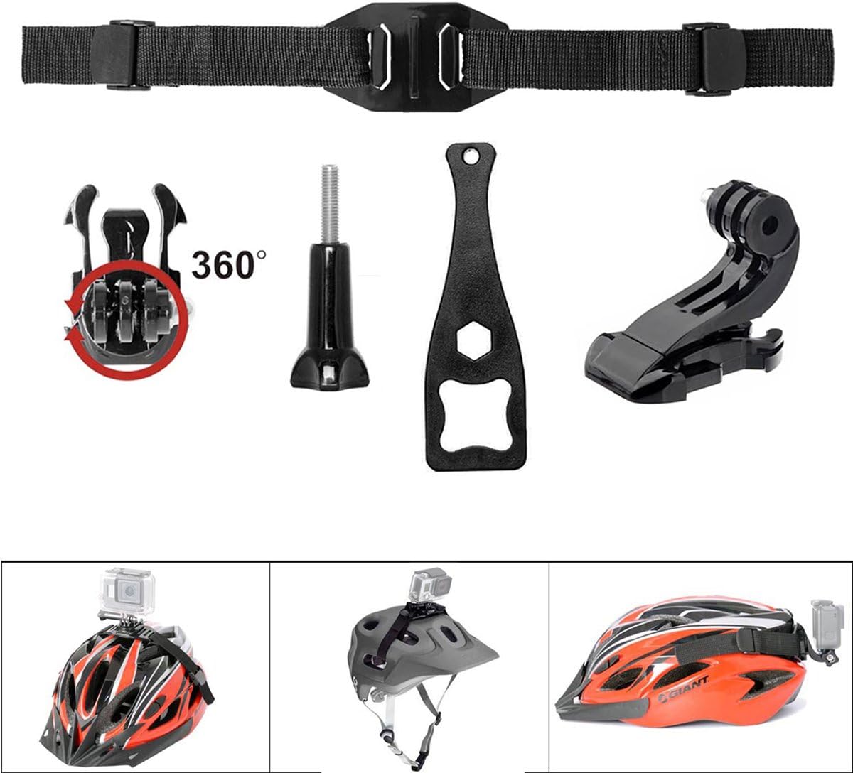 Fantaseal 5-in-1 360 Degree Rotary Action Camera Vented Helmet Strap Mount Kit for GoPro Hero 5 Helmet Mount GoPro Hero 5 Vented Helmet Strap Mount for Gopro Hero 5 Black / Hero 5 Session Helmet Strap