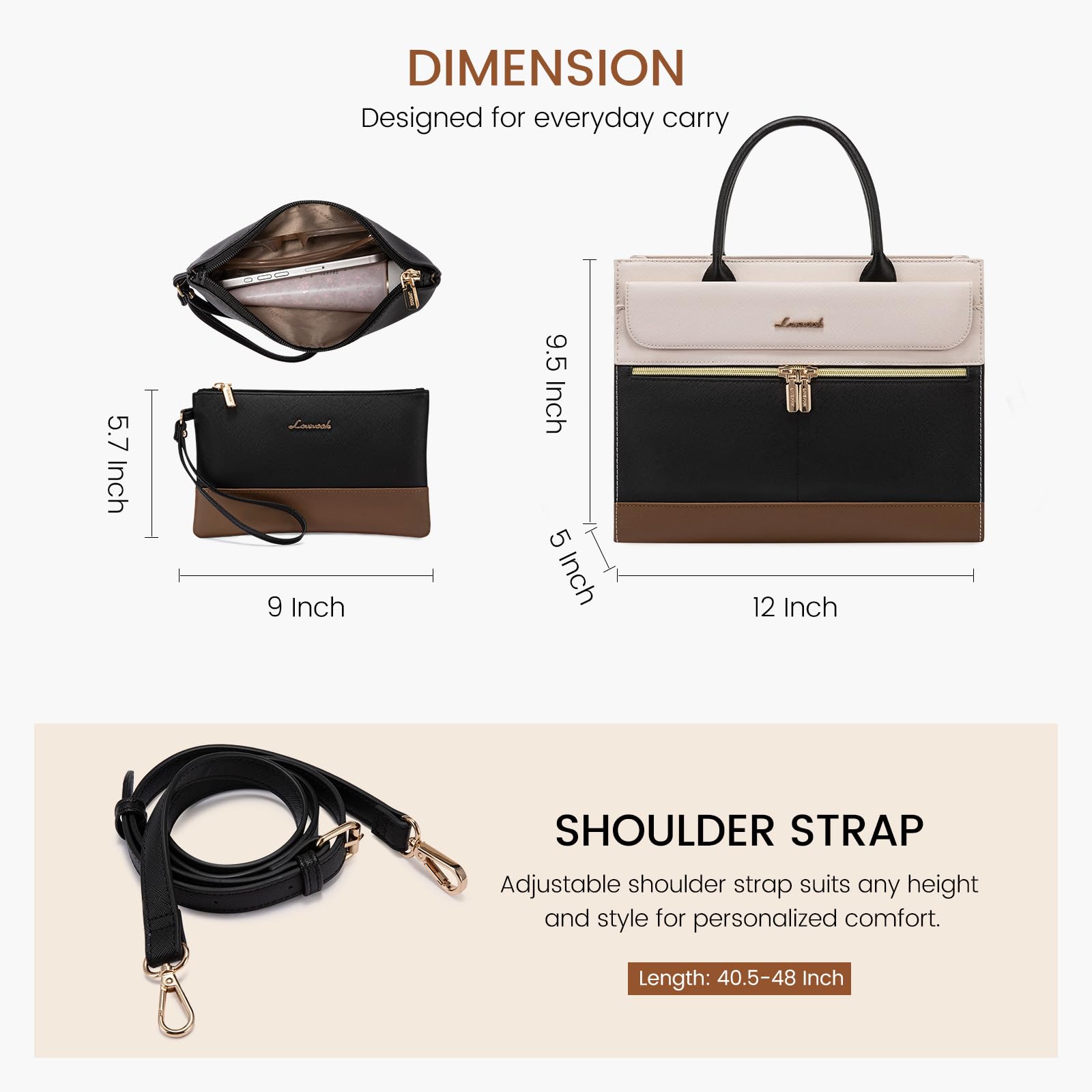 LOVEVOOK Purses and Handbags for Women,Leather Shoulder Bag Black Purse Tote,Satchel Crossbody Bags Top Handle for Ladies