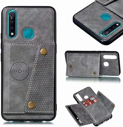 Amazon Co Jp ケース対応 Vivo U3 レザーケースウォレット電話カバーカードスロット付き隠し車マグネットrfidブロッキング クレジットカードホルダーpu Tpu耐衝撃い メンズ レディーススマホカバー Gray 家電 カメラ
