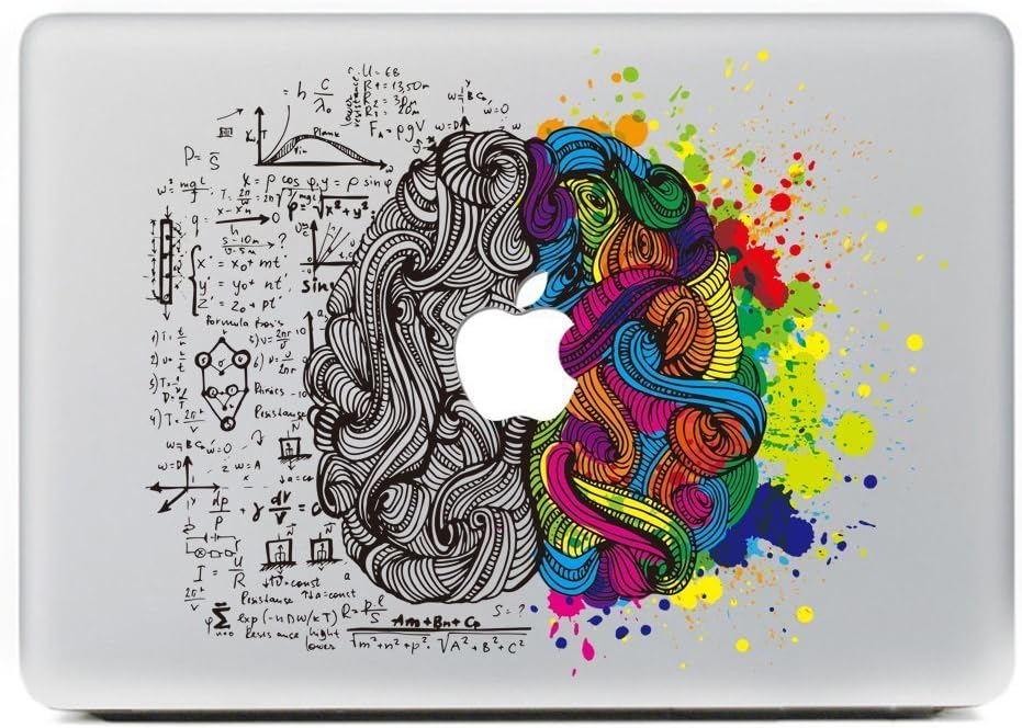 DallowayCabin New Design Einstein Left and Right Brain Fashionable Creative Vinyl Sticker Decal for Macbook 11 12 13 15 inch (For 13 inch Macbook)
