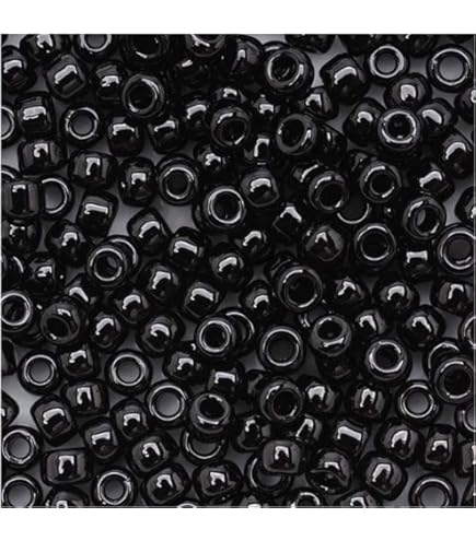 たま Amazon.com: Toho Round Seed Beads 11/0#49 'Opaque Jet' 8