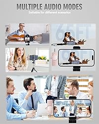 PQRQP 3 in 1 Wireless Lavalier Microphone for