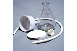 1pcs Lab Glass Buchner Filtering Funnel Kit - Includes Porcelain Funnel, Filtering Flask, Filter Paper, Rubber Adapter(1000ml