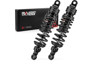 RKV86 Adjustable 295mm Rear Shock Absorbers for Harley Sportster 2004-2020, Aluminum CNC 11.6 inch (1 Pair, Black)