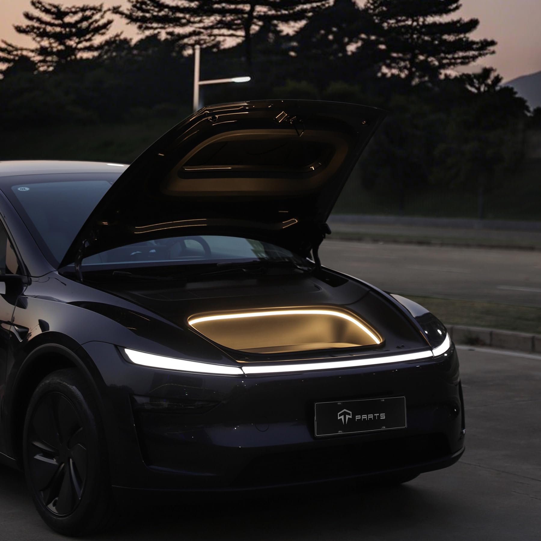Photo 1 of TPARTS Frunk LED Light Strip for New Tesla Model Y Juniper 2025+, Flexible Silicone Waterproof Interior Lighting Bar,Tool-free Installation Tesla Front Trunk Accessories Intelligent Ambient Lights
