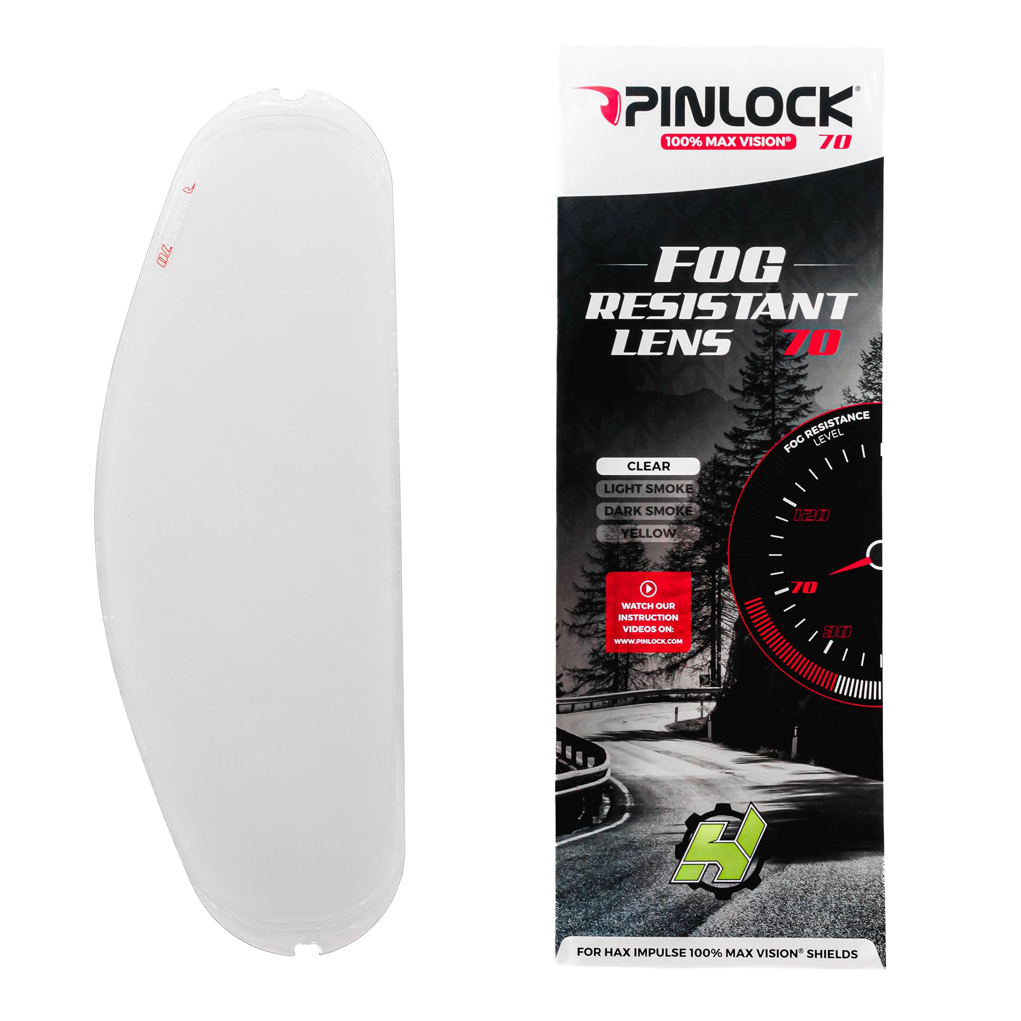 Photo 1 of 100% Max Vision Pinlock 70 DKS 274 for HAX Impulse Series Helmet Made in Netherlands