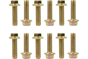 NVGUOES 12 Pcs 551652 Bell Housing Bolts Set Kit Compatible with LS/LT Engine Transmission 4L60e T56 LS1 Also fits 4L80e LS1 LS2 LS3 LS6 LQ4 LQ9 L33 LR4 L82 L83 10.9 Carbon Steel and Zinc Coated