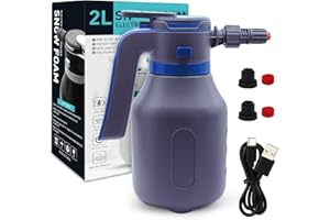 YDFL Electric Foam Sprayer 2L,75PSI Electric Pressurized Foam Sprayer for Car Washing,Rechargeable Pump Sprayer with 2 Modes,Suitable for Car Cleaning Detailing Home Garden
