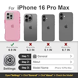Follaroma for iPhone 16 Pro Max Case, Heavy Duty