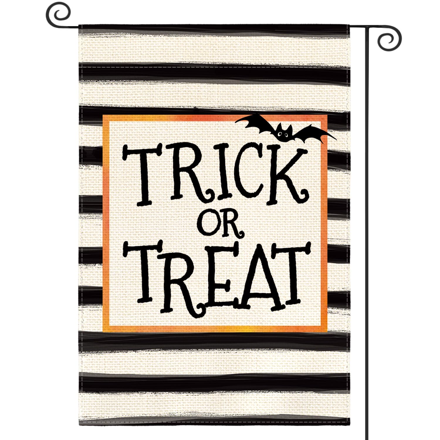 Photo 1 of AVOIN colorlife Trick or Treat Garden Flag 12 x 18 Inch Double Sided Outside, Halloween Holiday Yard Outdoor Flag