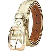 RMMVJJ Women Gold Leather Belts Sparkly Jeans Pants Belt Shiny Club Party Dresses Belt