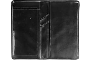 Sanlykate Checkbook Cover with Pen Slot, RFID Blocking PU Leather Standard Register Case for Top & Side Tear Checks, Free Divider