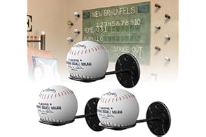 LEVENDOR Heavy Duty Metal Baseball & Softball Holders - Wall Mount Rack for Display & Storage