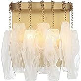 Minka Lavery 3622-732 Willow 2 Light 11" Tall Wall Sconce - Legacy Brass with White Swirl Glass