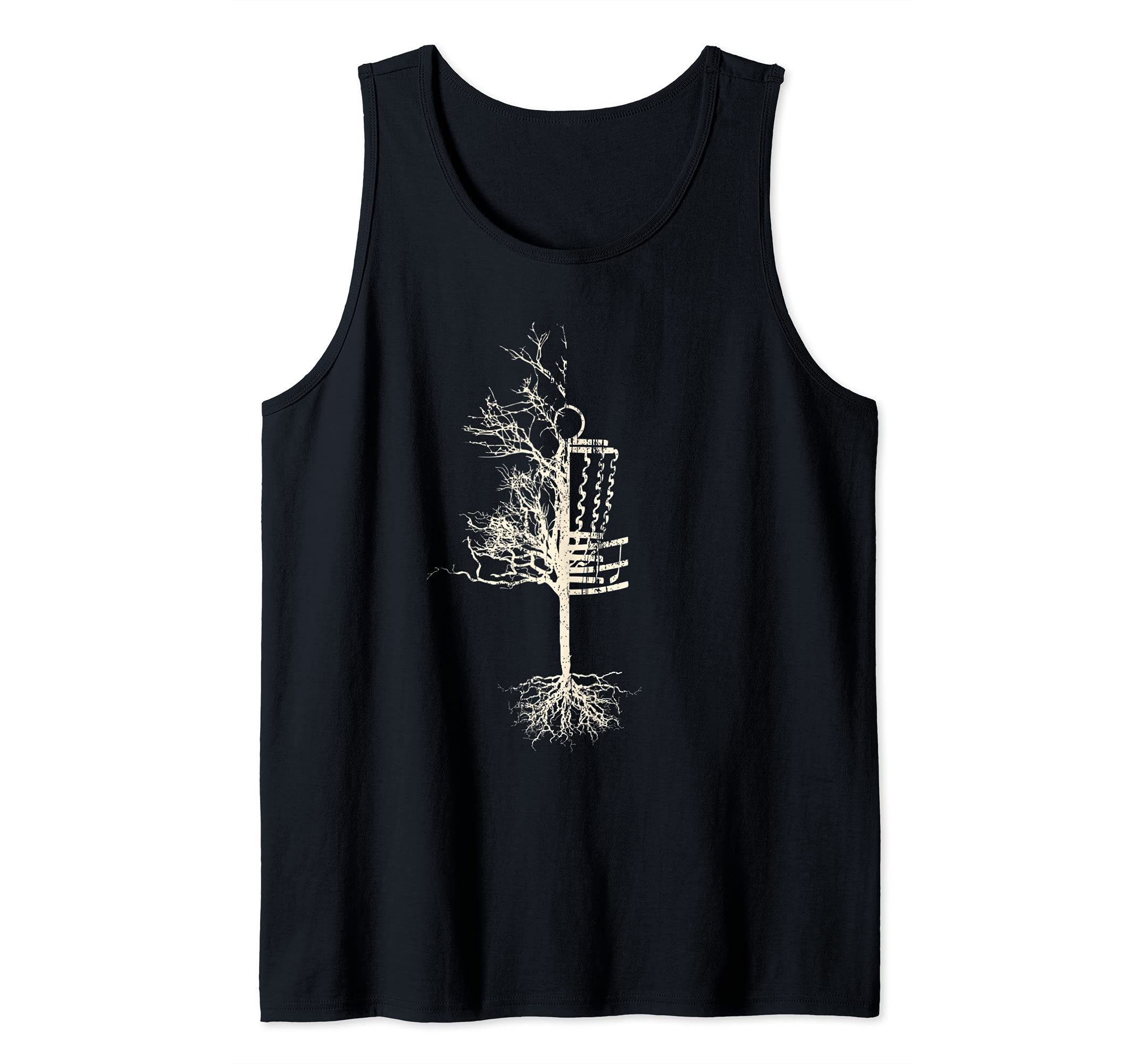 Disc Golf Frisbee Basket Tree Funny Vintage Retro Sport Tank Top