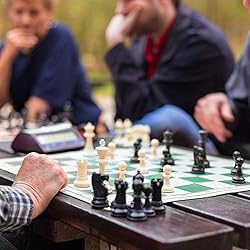 Juegoal 20" Portable Chess & Checkers Set, 2 in 1