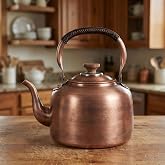 Tea Kettle Stovetop Whistling Copper Tea Pot for Stove 3.2QT Teapot Kettle | with Loud Whistle Lid, Vintage Kettles for Stove Top, Fast Boiling Water, Teapot for Induction, Electric, Gas Stoves