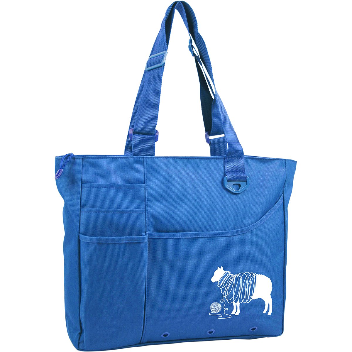 K1C2 Knit Happy Unwound Sheep Bright Bag, Multi-Colour, 36.83 x 45.72 x 3.81 cm