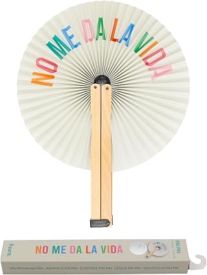 – Leque dobrável com a mensagem "Não gosto da vida". Leque de papel dobrável original. Pai pai pai multicolorido. Presente de casamento para convidados. Presente para festas ou cerimónias.