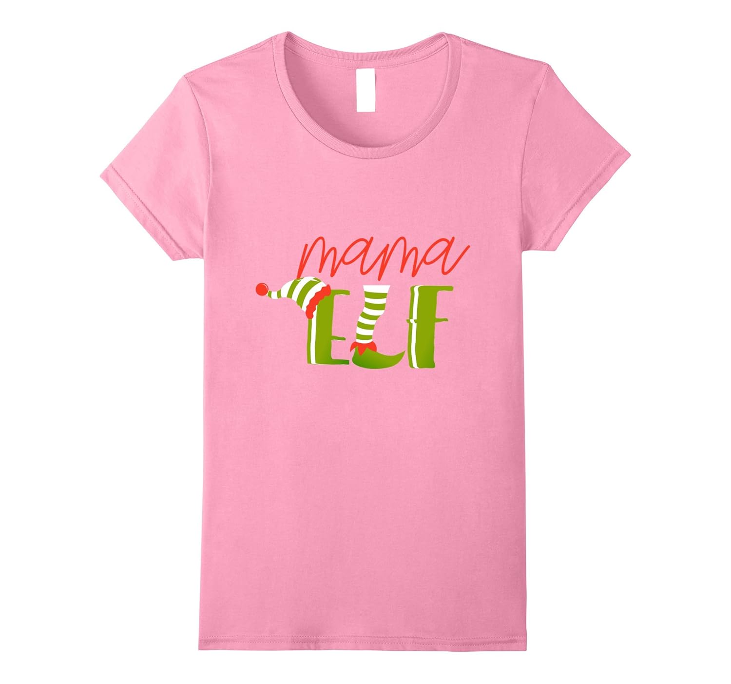 Womens Mama Elf T-Shirt - Family Xmas Tee For Moms-ANZ