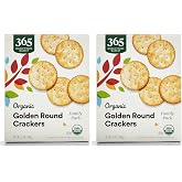 365 by Whole Foods Market, Organic Golden Round Crackers, 12 Ounce (Pack of 2)