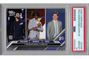 GENERIC 2024 Topps Now Draft Football #D-TRIP Caleb Williams Jayden Daniels Drake Maye Rookie Card Graded PSA 10 Gem Mint