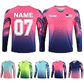 Custom Goalie Jersey Soccer for Adult/Kids Goalkeeper Jersey Personalized Long Sleeve and Pants with Name Team Logo