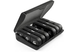Pill Organizer 3 Times a Day, Fullicon Weekly Pill Case 7 Day, Large Daily Pill Box with 21 Compartments, Pill Dispenser Supp