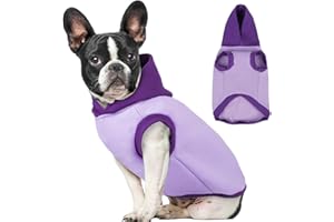 MORVIGIVE Medium Dog Hoodies for Small Breeds- Purple Hooded Vest | Sleeveless Lightweight Dog Clothes, Sweatshirt with Leash Hole for Walking, Indoor & Outdoor Warm Wear