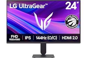 LG Gaming Monitor 24G411A-B 24-inch Ultragear/Full HD (1920 x 1080)/ IPS /144Hz (O/C) / 1ms MBR/NVIDIA G-Sync Compatible, AMD