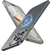 TORRAS Magnetic Slim-Fit for iPhone 15 Pro Max Case, Ultra-Thin 15 ProMax Phone Case Compatible with MagSafe, Lightweight Anti-Scratch Matte Hard iPhone 15 ProMax Case 6.7 inch OriginFit, Grey