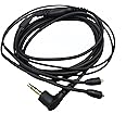 Replacement EAC64BK 64 -Inch Detachable Earphone Cable for Shure SE215, SE315, SE425 SE535 and SE846 Earphones (Black)