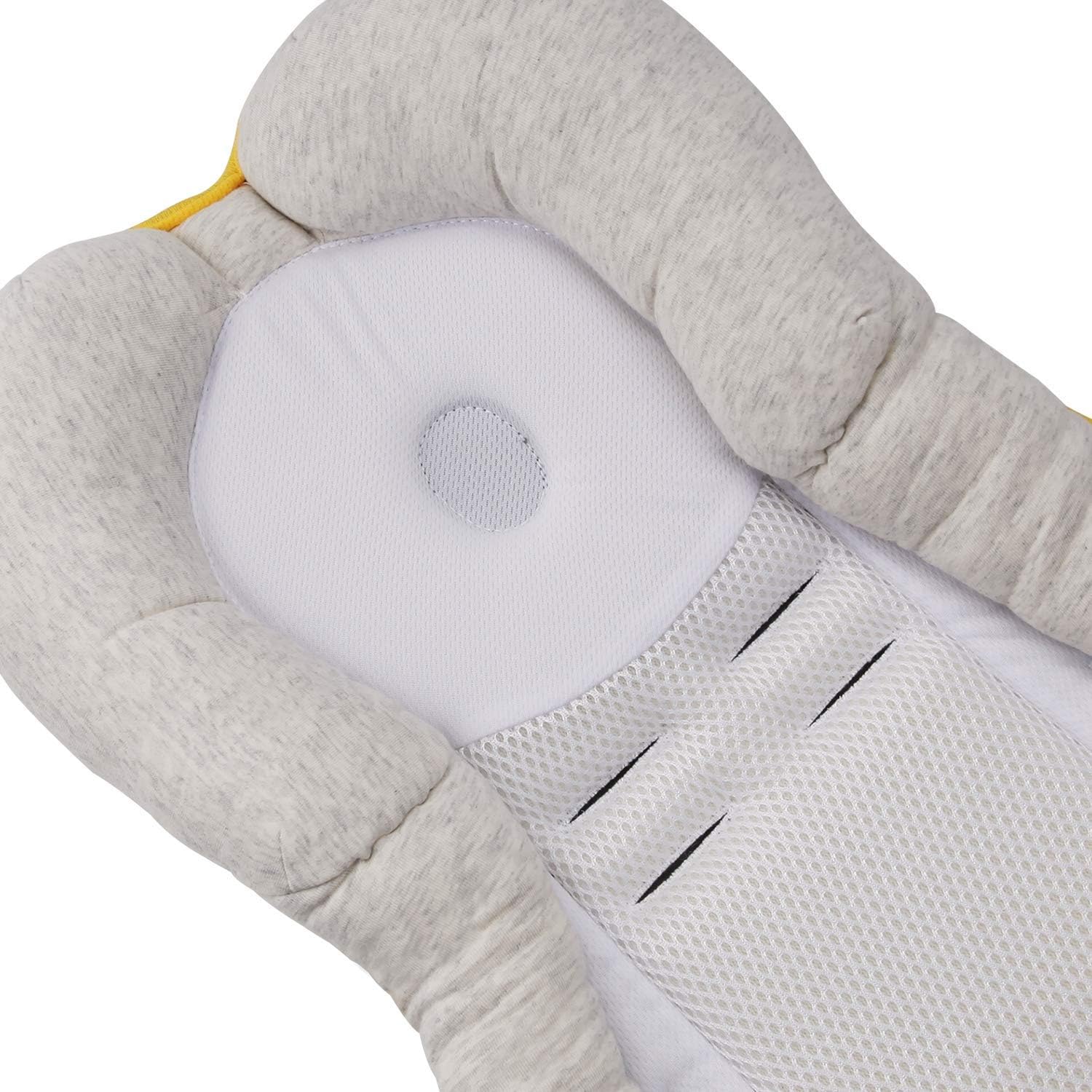 Weflye Baby Lounger, Head Support Pillow, Portable Newborn Baby Bed Mattress, Untra Soft and Breathable Baby Bed Pillow Lounger for Newborn Baby and Infant Age 0-6 Months: Home & Kitchen