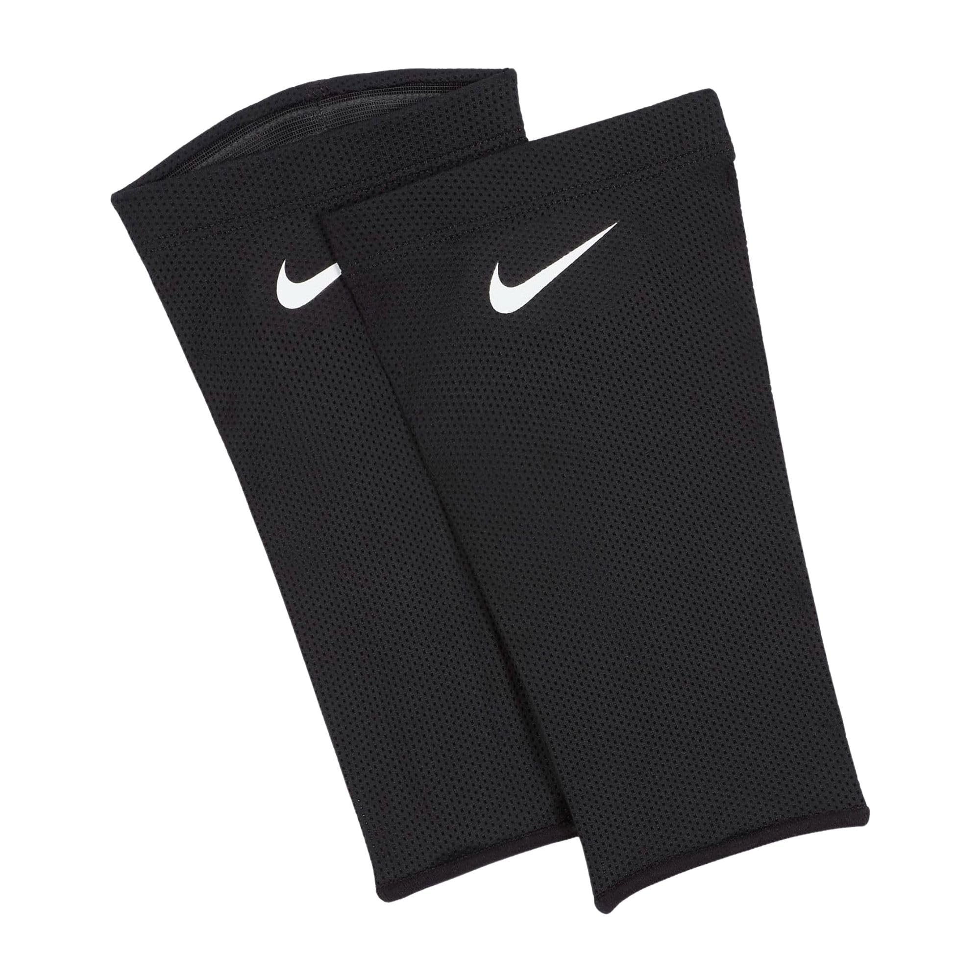 Nike Guard Lock Elite Football Guard Sleeves (1 Pair) - Black/White/White, L