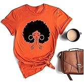 Black History Shirts Awareness Shirts Plus Size Tops for Women Afro American Natural Hair Vintage Melanin Tees