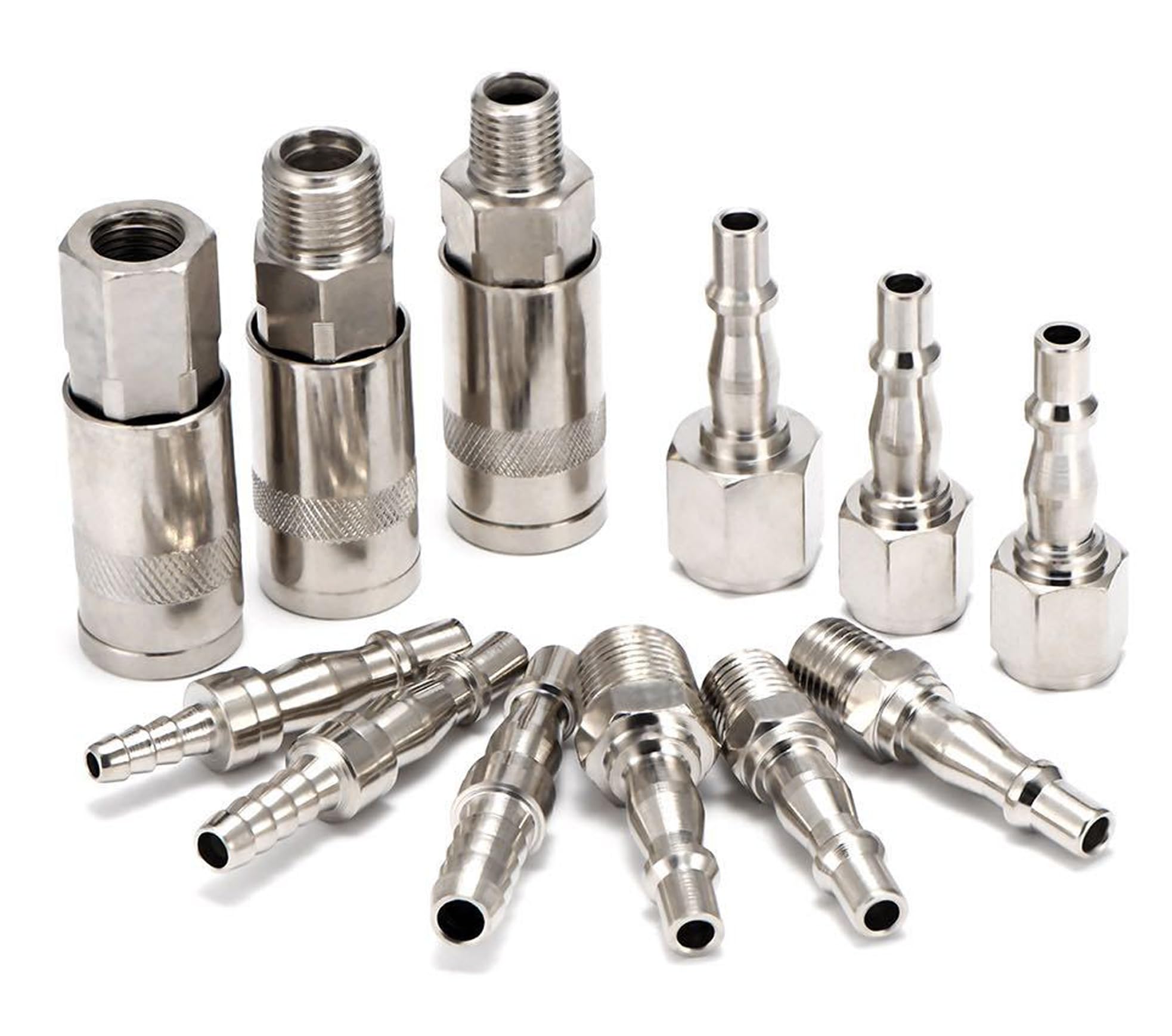 12 Pc Air Hose Kit 1/4 in 3/8 BSP - Quick Release Fittings & Couplings Male/Female Thread