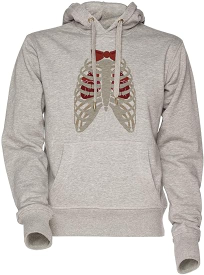 Vendax Zeit Herr haben Zwei Herzen Unisex Herren Damen Kapuzenpullover Sweatshirt Grau Men's Women's Hoodie Grey