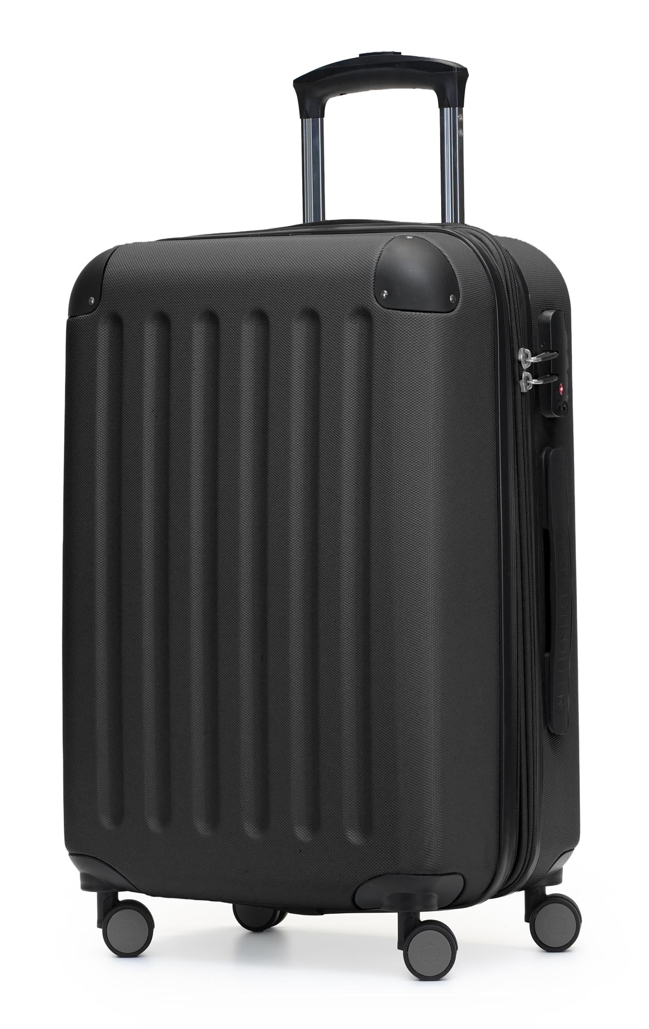 HAUPTSTADTKOFFER - Spree - Carry on luggage Suitcase Hardside Spinner Trolley Expandable 55 cm TSA, Black