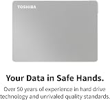 Toshiba 2TB Canvio Flex Portable External Hard Drive USB-C USB-A Silver view 7