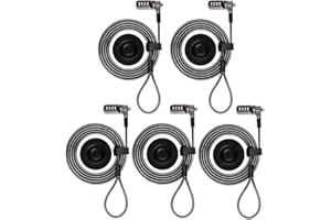 SUHOO Laptop Cable Lock Compatible with Laptops,Tablets, iMac,Out Door TV and Most notebooks, desktops (5 Pack)