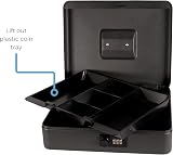 Cathedral Products 12 Inch Steel Cash Box with Combination Lock view 3