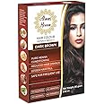Almas Henna 80 GRAM 100% Organic Hair Color Powder Infused with Herbs, Natural Henna for Soft Shiny Hair (2.82 OUNCE, DARK BROWN)