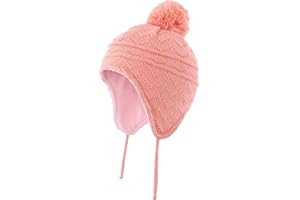 Connectyle Toddler Boys Girls Fleece Lined Knit Kids Hat with Earflap Winter Hat