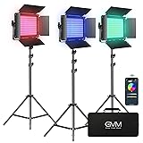 GVM RGB LED Video Light Kit, Dimmable Photography